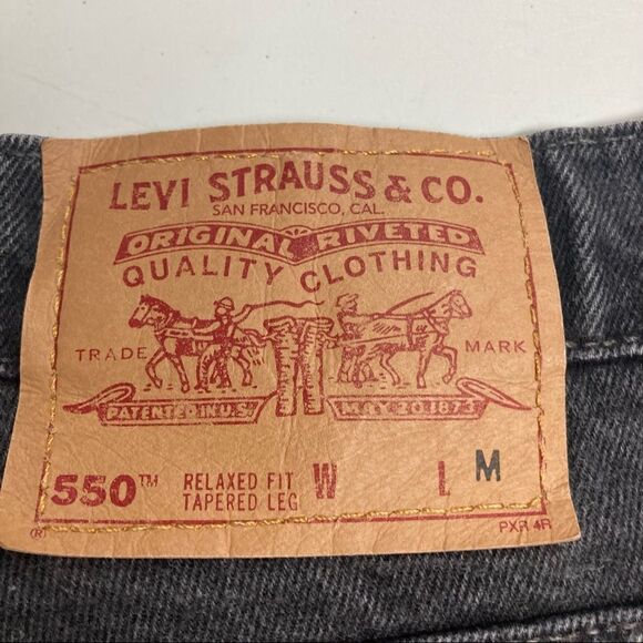 LEVI STRAUSS Vintage 550 women’s Black ( faded) Jeans Size 13 Juniors - Picture 8 of 10